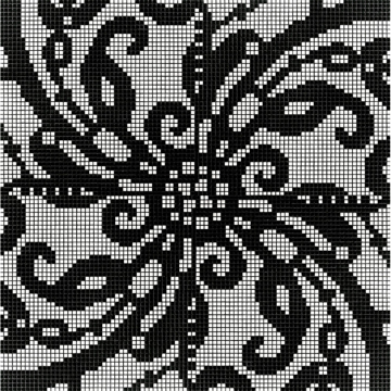 Picture of Bisazza Mosaico - Decori Opus Romano - Embroidery Black