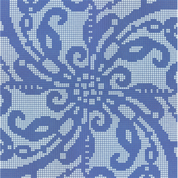 Picture of Bisazza Mosaico - Decori Opus Romano - Embroidery Blue