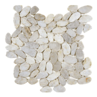 Picture of Tesoro - Ocean Stones Sliced Mosaic Ivory