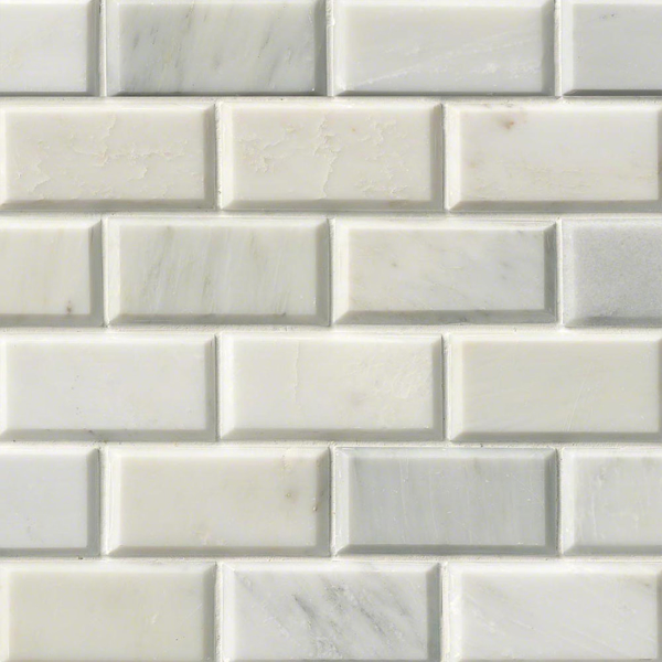 Picture of MS International - Marble Mosaics Brick 2 x 4 Polished Greecian White Beveled