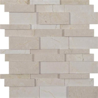 Picture of MS International - Marble Mosaics 3D Interlocking Crema Marfil Hedron