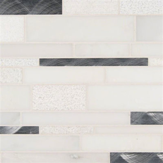 Picture of MS International - Decorative Blends Mosaic Interlocking 12 x 18 Moderno Blanco