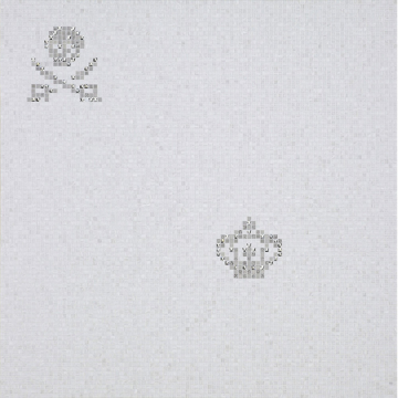 Picture of Bisazza Mosaico - Decori 10 - Skulls and Crowns Skulls Crowns White