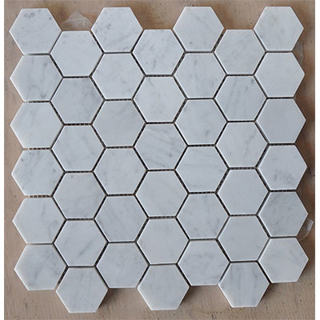 Picture of Stone Collection - Bianco Carrara Mosaic Hexagon Bianco Carrara Honed