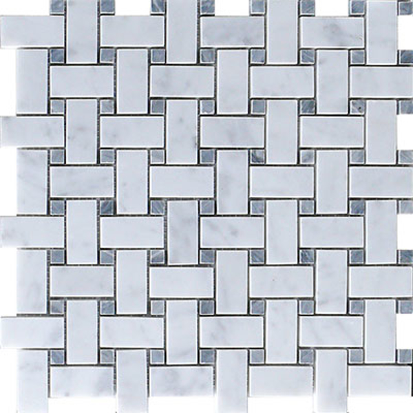 Picture of Stone Collection - Bianco Carrara Mosaic Basketweave Bianco Carrera Polished