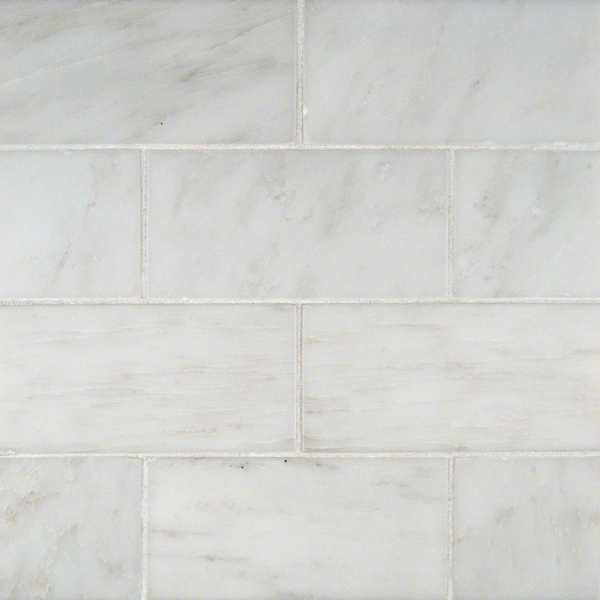 Picture of MS International - Marble 3 x 6 Honed Arabescato Carrara Beveled