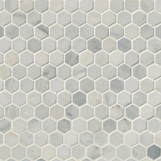 Picture of MS International - Marble Mosaics Hexagon 1 X 1 Honed Arabescato Carrara