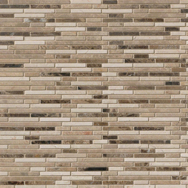 Picture of MS International - Marble Mosaics Bamboo Emperador Blend