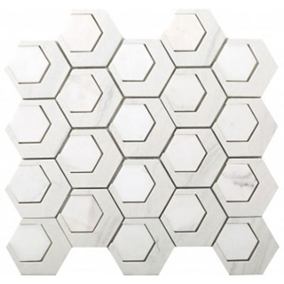 Picture of Emser Tile - Catalyst Stone with Cast Stone Mosaic Hydrogen