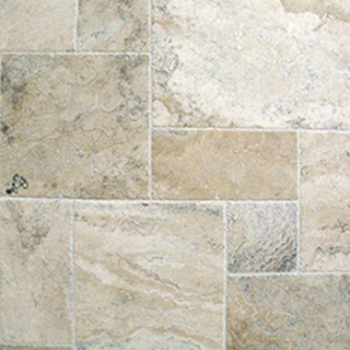 Picture of MS International - Travertine Versailles Honed Unfilled Chiseled Brushed Philadelphia Travertine Chiseled and Brushed