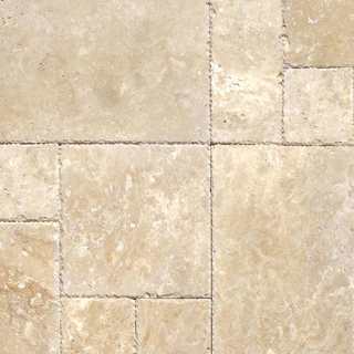 Picture of MS International - Travertine Versailles Honed Unfilled Chiseled Brushed Tuscany Beige Chiseled and Brushed