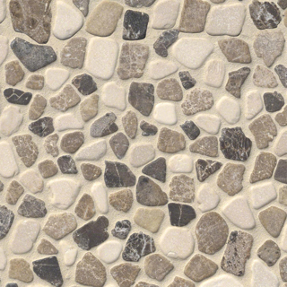 Picture of MS International - Rio Lago Pebble Mosaics 12 X 12 Tumbled Mix Marble