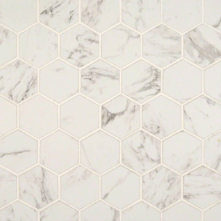 Picture of MS International - Pietra Mosaic Hexagon Carrara