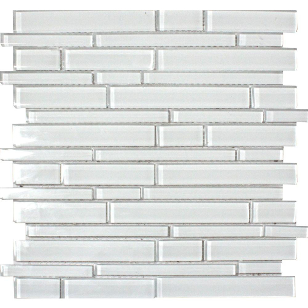 Picture of MS International - Glass Mosaic Interlocking 12 x 12 Ice