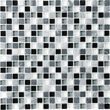 Picture of Anatolia Tile & Stone - Bliss Mosaic Glass Stone Blend Midnight