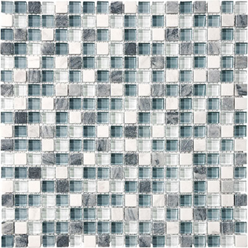 Picture of Anatolia Tile & Stone - Bliss Mosaic Glass Stone Blend Waterfall