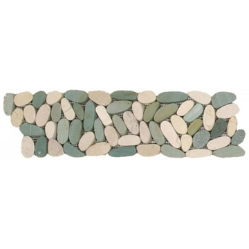 Picture of Bati Orient - Pebbles Sliced Matte Border White/Green