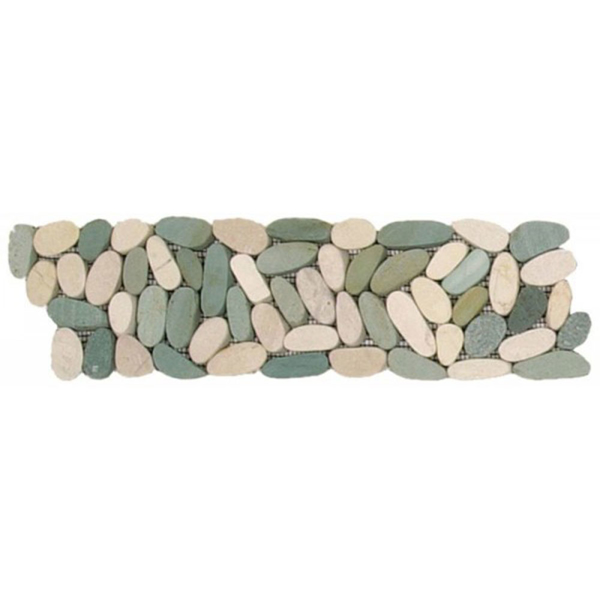 Picture of Bati Orient - Pebbles Sliced Matte Border White/Green