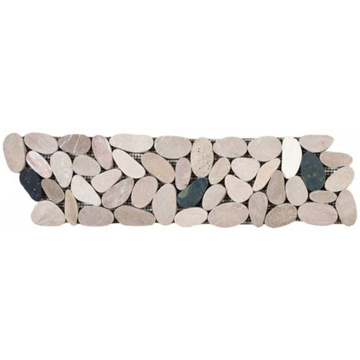 Picture of Bati Orient - Pebbles Sliced Matte Border White/Beige/Black
