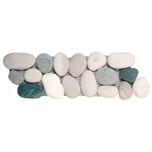 Picture of Bati Orient - Pebbles Rectified Matte Border White/Grey/Beige/Black