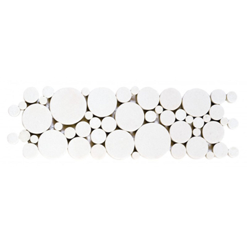 Picture of Bati Orient - Round Mosaic Reconstituted Border White