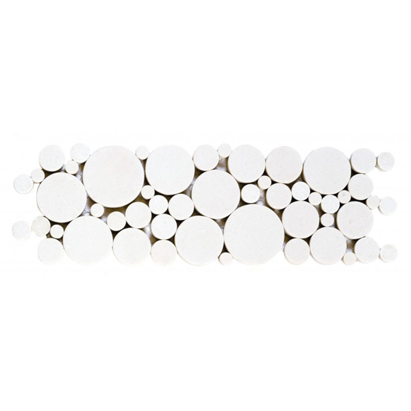 Picture of Bati Orient - Round Mosaic Reconstituted Border White