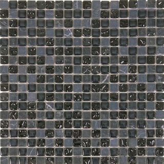 Picture of Bati Orient - Mix Mosaic 5/8 x 5/8 Black Marble Black Glossy Glass