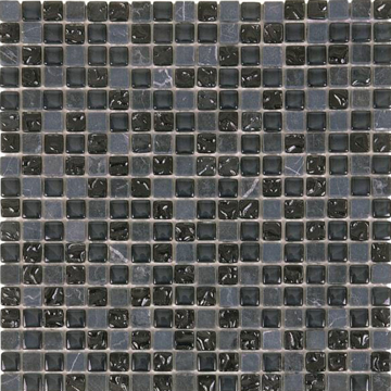 Picture of Bati Orient - Mix Mosaic 5/8 x 5/8 Black Marble Black Glossy Glass