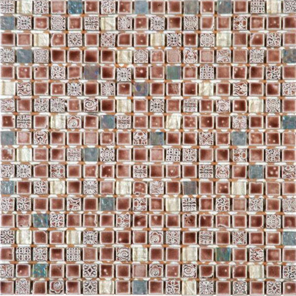 Picture of Bati Orient - Mix Mosaic 5/8 x 5/8 Caramel Glass Decor