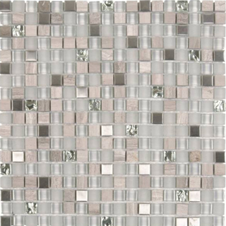 Picture of Bati Orient - Mix Mosaic 5/8 x 5/8 Mix Steel Grey Glass