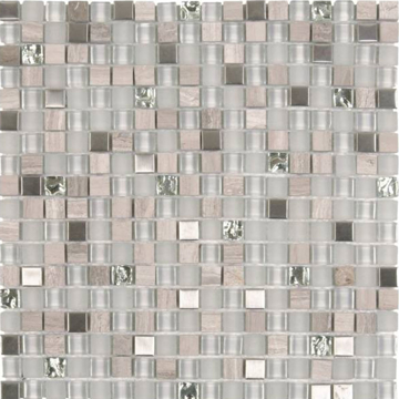 Picture of Bati Orient - Mix Mosaic 5/8 x 5/8 Mix Steel Grey Glass