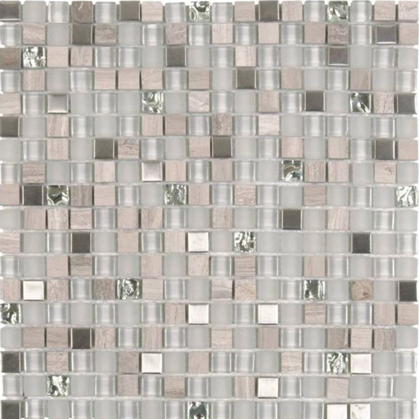 Picture of Bati Orient - Mix Mosaic 5/8 x 5/8 Mix Steel Grey Glass