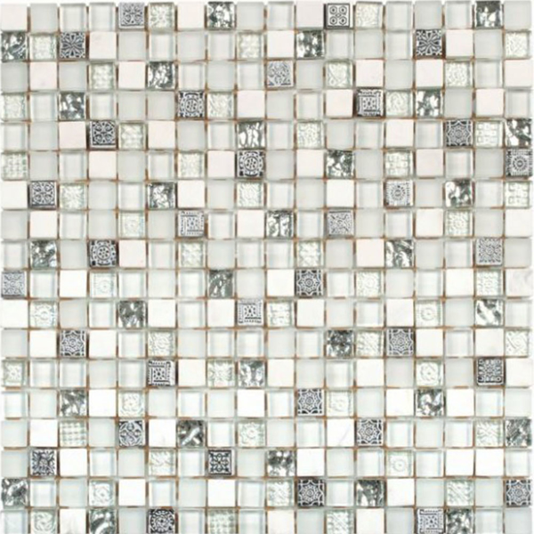 Picture of Bati Orient - Mix Mosaic 5/8 x 5/8 White Grey Glass