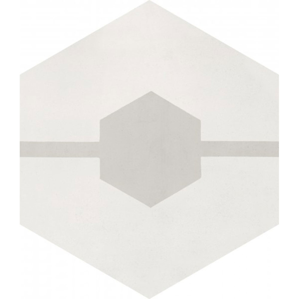 Picture of Bati Orient - Cement Tiles Modern Hexagon Light Grey/Off White