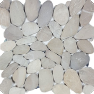 Picture of Tesoro - Ocean Stones Sliced Mosaic Tan