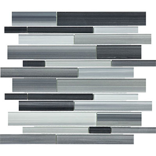 Picture of Anatolia Tile & Stone - Bliss Fusion Random Strip Mosaic Carbon