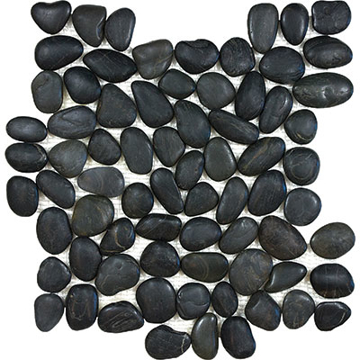 Picture of Anatolia Tile & Stone - Bliss Zen Natural Pebble Stone Mosaic Tahitian Black Sand
