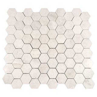 Picture of Stone Collection - Sweet White Mosaic Hexagon Sweet White Honed