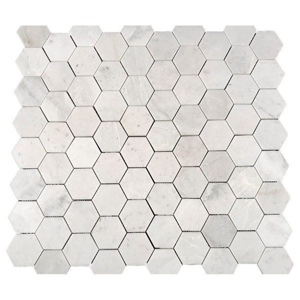 Picture of Stone Collection - Sweet White Mosaic Hexagon Sweet White Polished