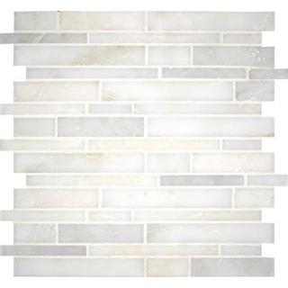 Picture of MS International - Marble Mosaics Interlocking Polished Greecian White