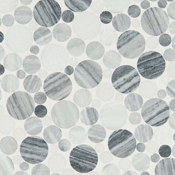 Picture of MS International - Rio Lago Pebble Mosaics 12 X 12 Polished Alaska Gray