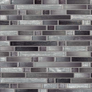 Picture of MS International - Glass Mosaic Interlocking 12 x 12 Akaya Nero