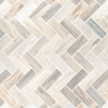 Picture of MS International - Marble Mosaics Herringbone Polished Angora