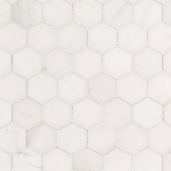 Picture of MS International - Marble Mosaics Hexagon 2 x 2 Polished Bianco Dolomite