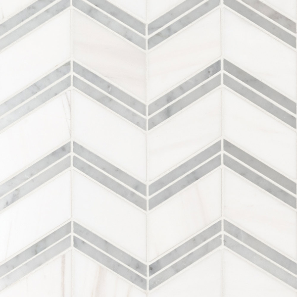 Picture of MS International - Marble Mosaic Chevron Bianco Dolomite