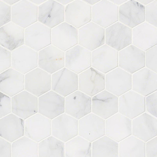 Picture of MS International - Marble Mosaics Hexagon 2 x 2 Honed Calacatta Cressa