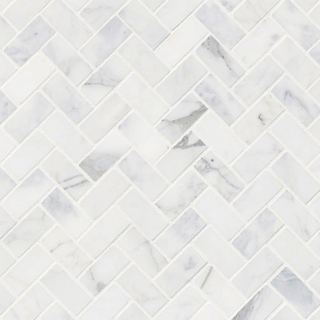 Picture of MS International - Marble Mosaics Herringbone Honed Calacatta Cressa