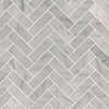 Picture of MS International - Marble Mosaics Herringbone Polished Carrara White