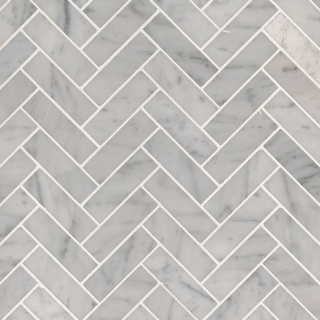 Picture of MS International - Marble Mosaics Herringbone Polished Carrara White