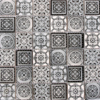Picture of Bati Orient - Glass Patchwork White Grey Mix